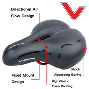 Vandorm Comfort High Elastic Foam Mountain Hybrid Bike Saddle