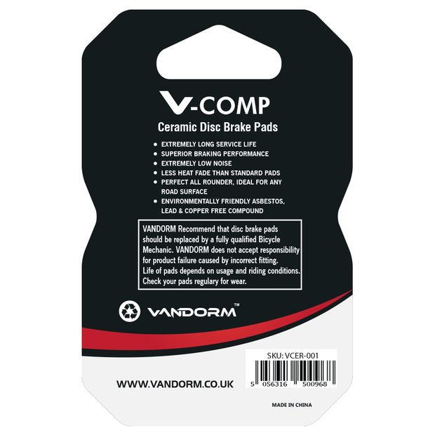 Avid Elixir, Sram XX, Trickstuff, Vandorm V-COMP CERAMIC COMPOUND Disc Brake Pads