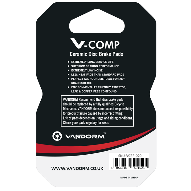 Hayes Stroker Ryde, Vandorm V-COMP CERAMIC COMPOUND Disc Brake Pads