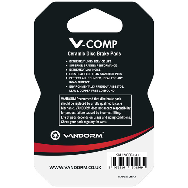 Tektro IOX, Vandorm V-COMP CERAMIC COMPOUND Disc Brake Pads