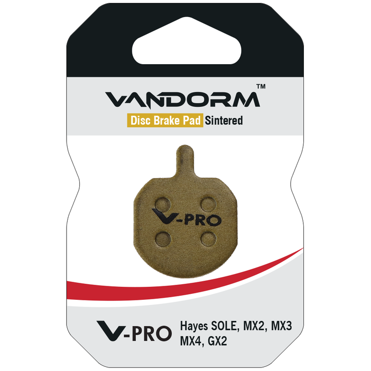 Hayes Sole MX, Vandorm V-PRO SINTERED COMPOUND Disc Brake Pads SINTERED COMPOUND