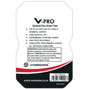 Formula Oro, Vandorm V-PRO SINTERED COMPOUND Disc Brake Pads