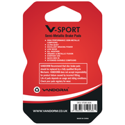 Hayes Sole, Vandorm V-SPORT SEMI METALIC Disc Brake Pads