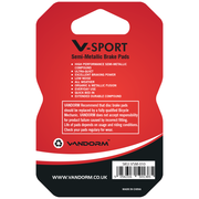 Formula Mega, Oval, One, Vandorm SPORT SEMI METALIC Disc Brake Pads