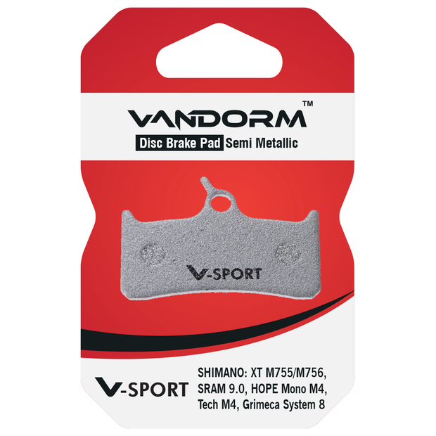 Shimano XT, Sram 9.0, Hope Mono, Grimeca, Vandorm V-SPORT SEMI METALIC Disc Brake Pads