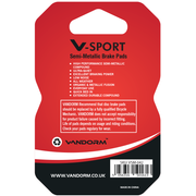 Hope V4, Vandorm SPORT SEMI METALIC Disc Brake Pads