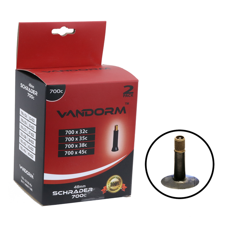 Vandorm 700c Schrader Valve Hybrid Inner Tube 2 PACK